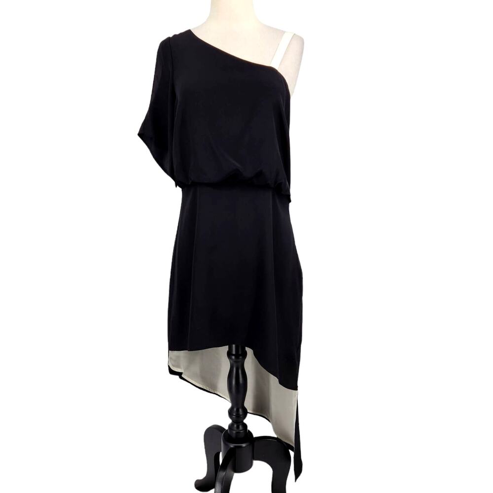 Madison Marcus Silk Asymmetrical Cocktail Dress